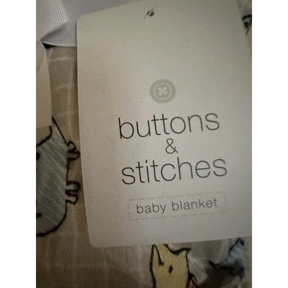 Buttons and Stitches 30 x‎ 40 Dinosaur's Baby Blanket. Reversable Stripes NWT